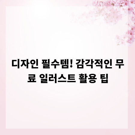 디자인 필수템! 감각적인 무료 일러스트 활용 팁