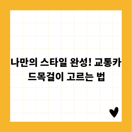 나만의 스타일 완성! 교통카드목걸이 고르는 법