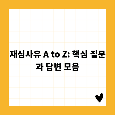 재심사유 A to Z: 핵심 질문과 답변 모음
