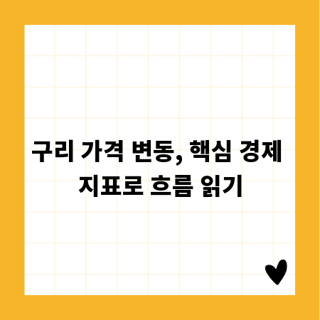 구리 가격 변동, 핵심 경제 지표로 흐름 읽기