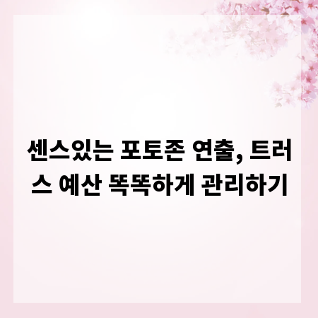 센스있는 포토존 연출, 트러스 예산 똑똑하게 관리하기