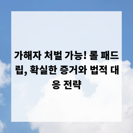가해자 처벌 가능! 롤 패드립, 확실한 증거와 법적 대응 전략
