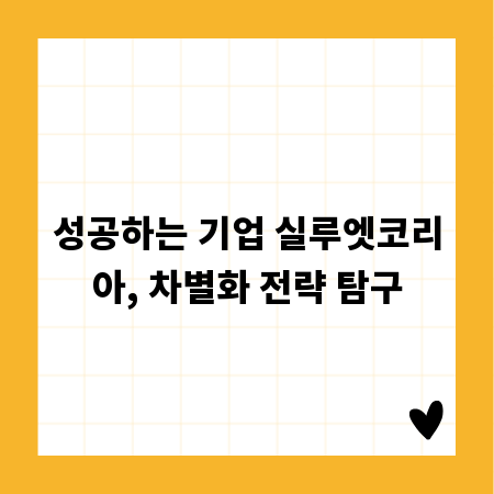 성공하는 기업 실루엣코리아, 차별화 전략 탐구