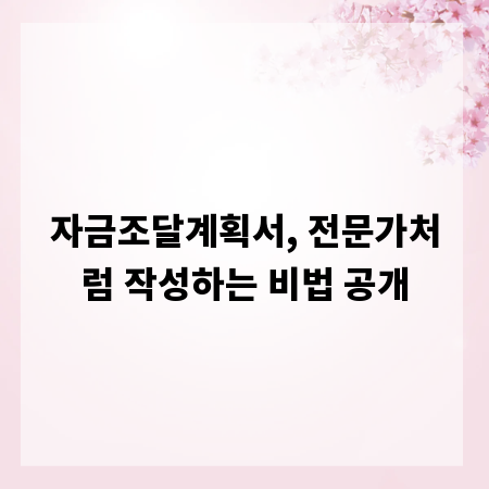 자금조달계획서, 전문가처럼 작성하는 비법 공개