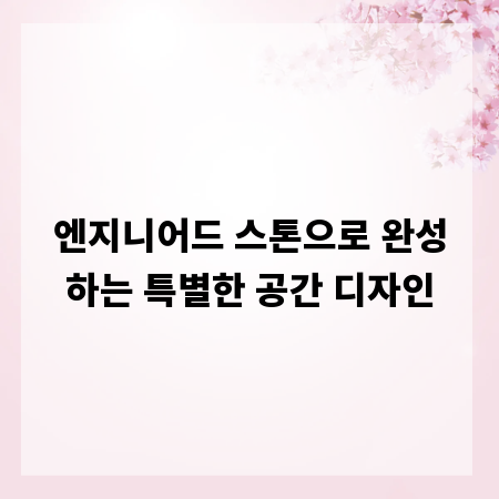 엔지니어드 스톤으로 완성하는 특별한 공간 디자인