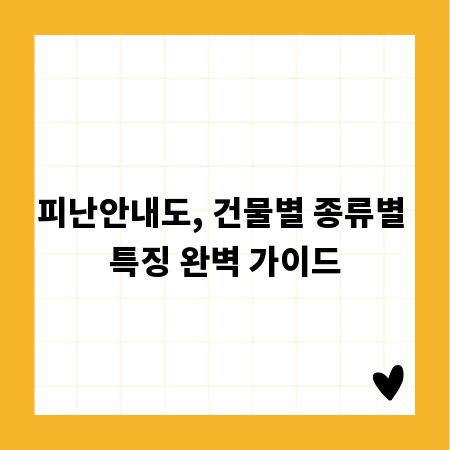 피난안내도, 건물별 종류별 특징 완벽 가이드