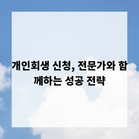 개인회생 신청, 전문가와 함께하는 성공 전략