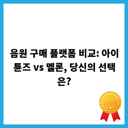 음원 구매 플랫폼 비교: 아이튠즈 vs 멜론, 당신의 선택은?