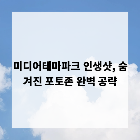미디어테마파크 인생샷, 숨겨진 포토존 완벽 공략