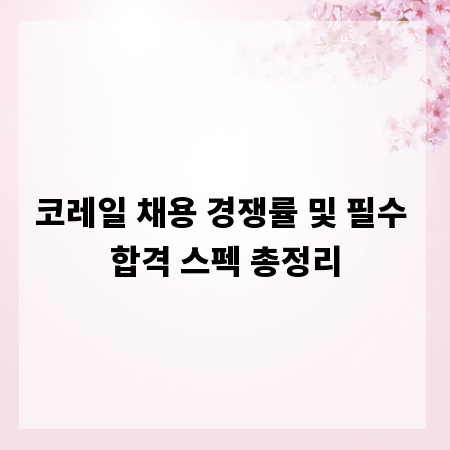 코레일 채용 경쟁률 및 필수 합격 스펙 총정리
