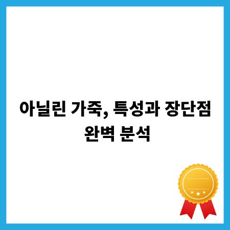 아닐린 가죽, 특성과 장단점 완벽 분석