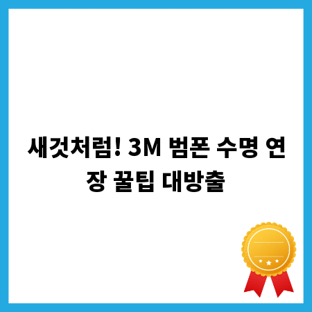 새것처럼! 3M 범폰 수명 연장 꿀팁 대방출