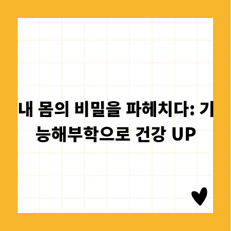 내 몸의 비밀을 파헤치다: 기능해부학으로 건강 UP