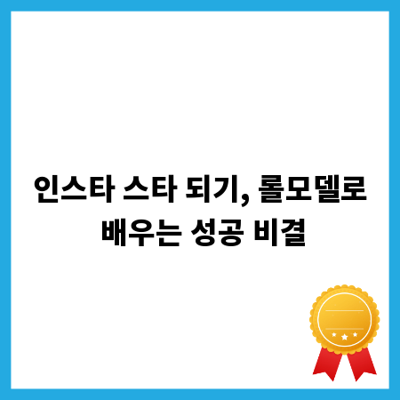 인스타 스타 되기, 롤모델로 배우는 성공 비결