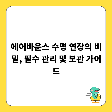 에어바운스 수명 연장의 비밀, 필수 관리 및 보관 가이드
