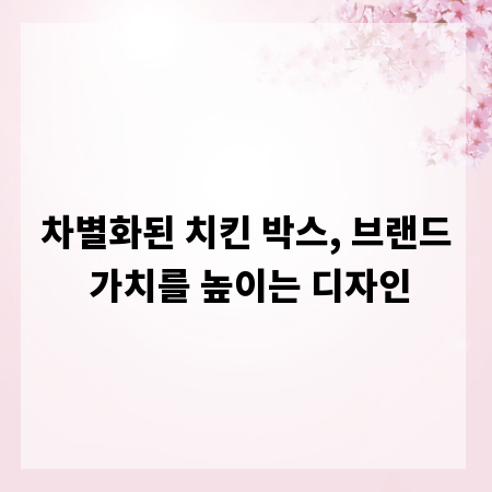 차별화된 치킨 박스, 브랜드 가치를 높이는 디자인