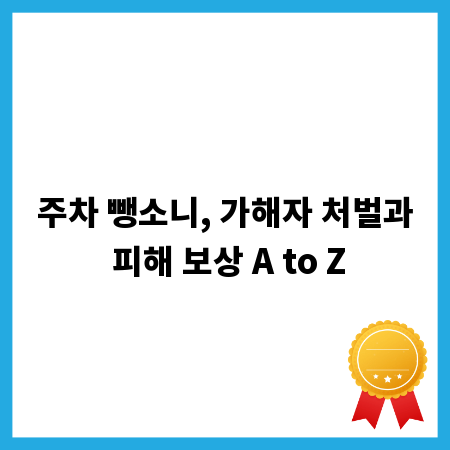 주차 뺑소니, 가해자 처벌과 피해 보상 A to Z
