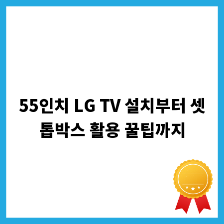 55인치 LG TV 설치부터 셋톱박스 활용 꿀팁까지
