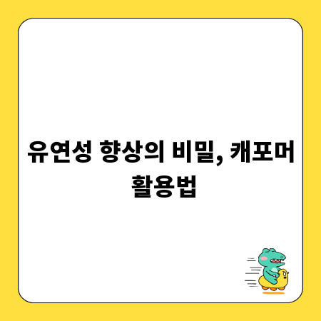 유연성 향상의 비밀, 캐포머 활용법
