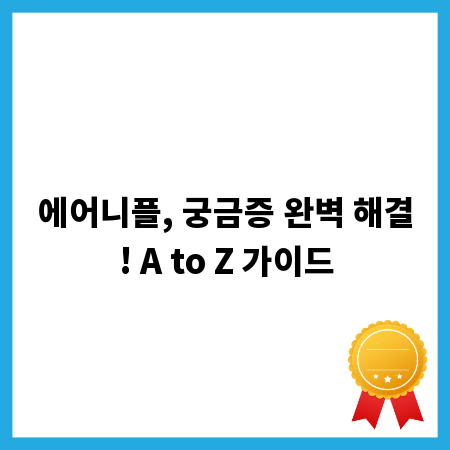 에어니플, 궁금증 완벽 해결! A to Z 가이드