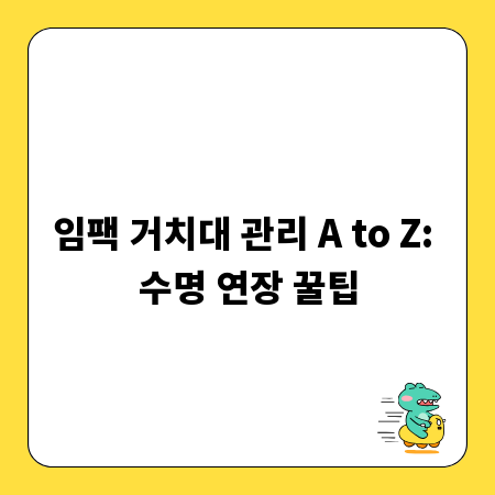 임팩 거치대 관리 A to Z: 수명 연장 꿀팁