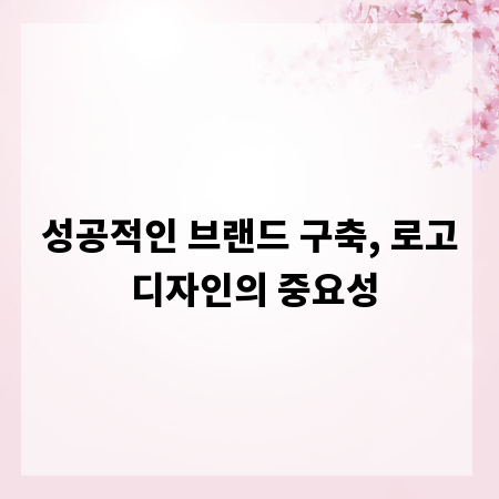 성공적인 브랜드 구축, 로고 디자인의 중요성