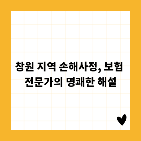 창원 지역 손해사정, 보험 전문가의 명쾌한 해설