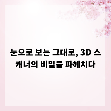눈으로 보는 그대로, 3D 스캐너의 비밀을 파헤치다