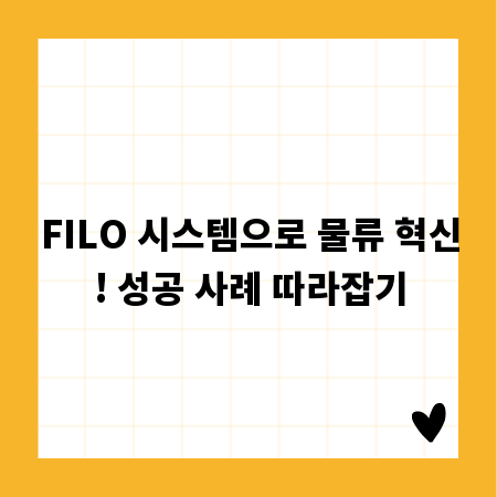 FILO 시스템으로 물류 혁신! 성공 사례 따라잡기