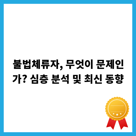 불법체류자, 무엇이 문제인가? 심층 분석 및 최신 동향