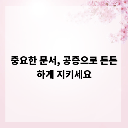 중요한 문서, 공증으로 든든하게 지키세요