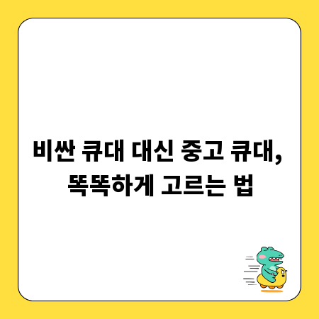 비싼 큐대 대신 중고 큐대, 똑똑하게 고르는 법