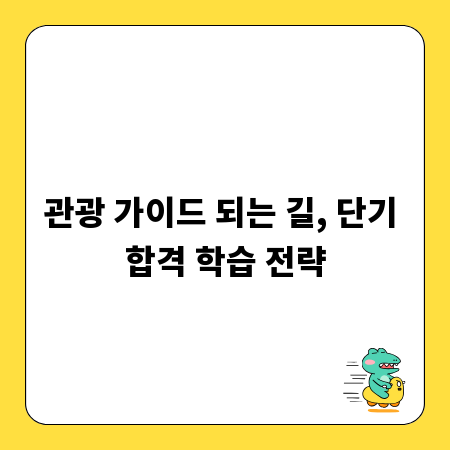 관광 가이드 되는 길, 단기 합격 학습 전략