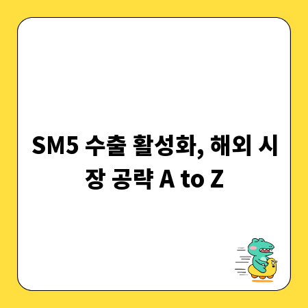 SM5 수출 활성화, 해외 시장 공략 A to Z