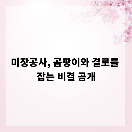 미장공사, 곰팡이와 결로를 잡는 비결 공개
