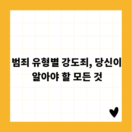 범죄 유형별 강도죄, 당신이 알아야 할 모든 것