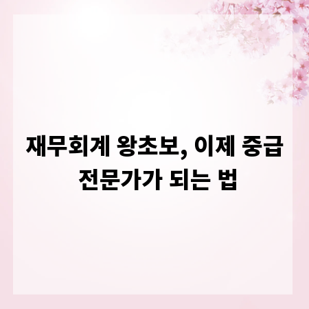 재무회계 왕초보, 이제 중급 전문가가 되는 법