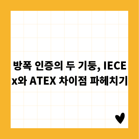 방폭 인증의 두 기둥, IECEx와 ATEX 차이점 파헤치기