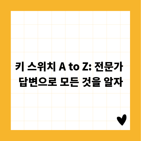 키 스위치 A to Z: 전문가 답변으로 모든 것을 알자